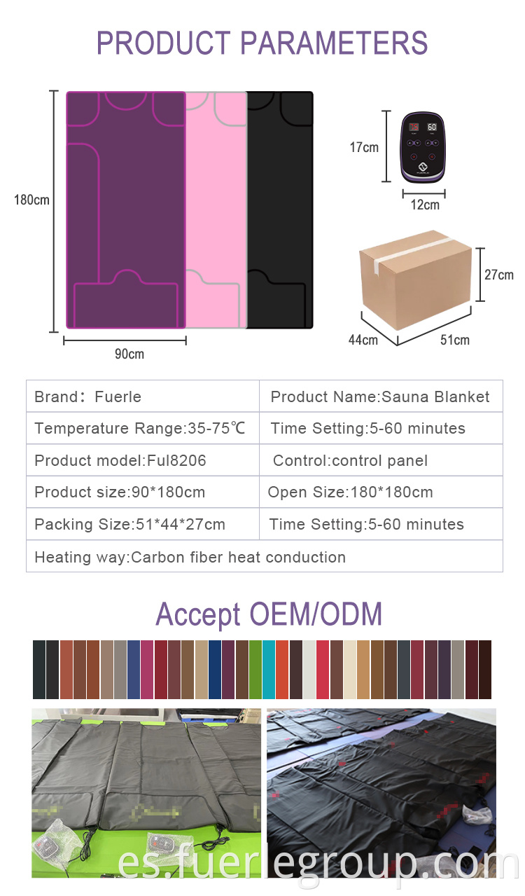 Far Infrared Sauna Blanket Instrument With Zero EME Sauna Blanket